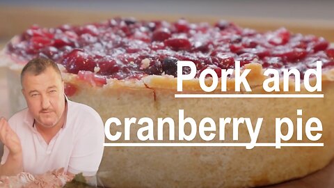 Pork chicken and cranberry pie