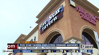 Employees claim closing Las Vegas tavern chain not paying for work