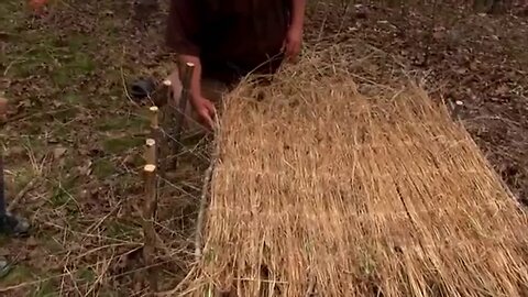 PRIMITIVE SURVIVAL, Grass Mat Made On Simple Primitive Loom