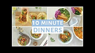EASY 10 Minute Dinner Recipes | Healthy Dinner Ideas