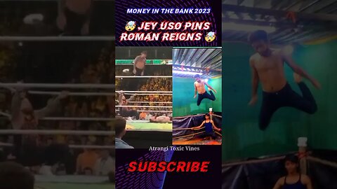 WWE Jey Uso Pins Roman Reigns At Money In The Bank 2023 🔥 #shorts #wrestling