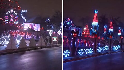 This is the most insane Christmas light display!