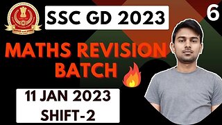 (11 Jan 23 Shift-2) SSC GD 2023 Maths Batch, PYQs important hain | MEWS Maths #ssc #sscgd #maths