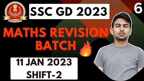 (11 Jan 23 Shift-2) SSC GD 2023 Maths Batch, PYQs important hain | MEWS Maths #ssc #sscgd #maths