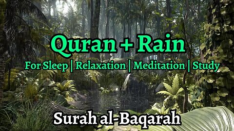 Chapter 2 - Surah al-Baqarah - Quran Rain Sounds for Relaxing, Sleep, Stress, and Study
