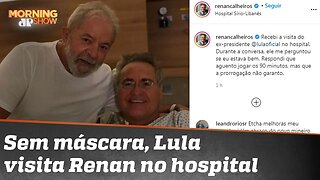 Lula visita Renan no hospital