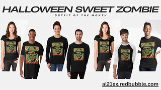 SWEET HALLOWEEN SPOOKY SCARY ZOMBIE IN CORN FIELD T-SHIRT DESIGN BY AL21EX