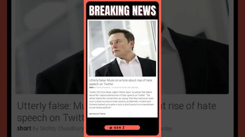 Elon Musk Dismantles False Allegations about the Rise of Hate Speech on Twitter | #shorts #news