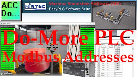 EasyPLC Machine Simulator (MS) Do-More PLC Modbus Addresses