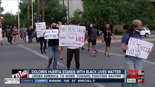 Dolores Huerta stands with Black Lives Matter movement