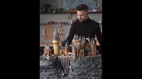 Miniature Hogwarts recreation from Harry Potter.🔮 #vfx #shorts #film #harrypotter #fanart