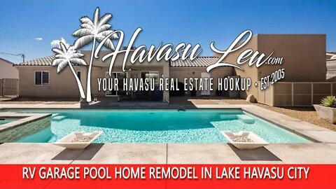 Lake Havasu RV Garage Pool Home Remodel 3460 Oro Grande Blvd MLS 1023416