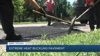 Extreme heat buckling pavement