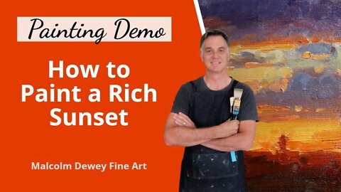 How to Paint a SUNSET in Rich Oil Colors 🎨