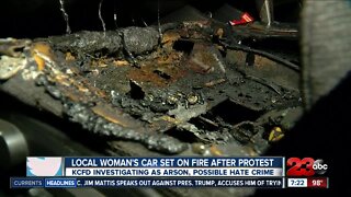Local woman's car set on fire following protest
