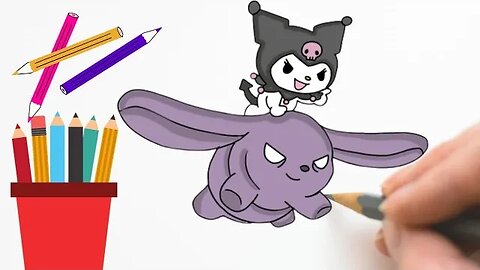 COMO DESENHAR KUROMI E BAKU - FÁCIL DE FAZER #kuromi #baku #hellokitty