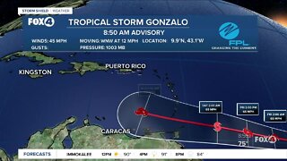 Tropical Storm Gonzalo forms in the Atlanic