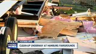 Debris collects at Hamburg Fairgrounds