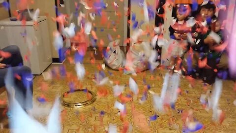 Baby Shatters Light with Confetti Cannon