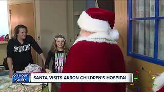 Santa brings Christmas cheer to Akron Children's Hospital