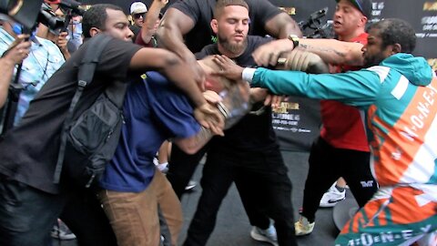 Jake Paul steals Floyd Mayweather's cap GONE WRONG