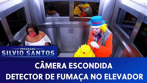 Câmeras Escondidas: Detector de Fumaça no Elevador - Fire Sprinkler in Elevator Prank