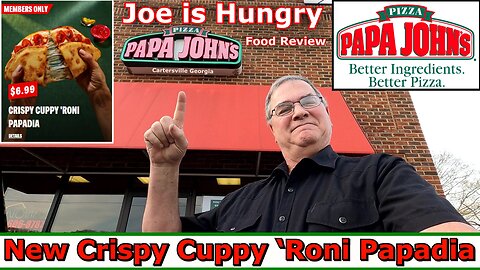 Papa John's New Crispy Cuppy ‘Roni Papadia Review | Crispy Cuppy ‘Roni Menu | Joe is Hungry 🌶️🍕🧀🥟