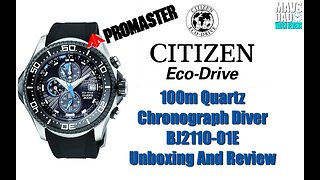 Citizen Eco-Drive Aqualand 200m Quartz Chronograph Diver BJ2110-01E Unbox & Review