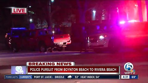 Police involved in overnight pursuit on I-95 in Palm Beach County