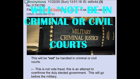 THIS WILL "NOT" BE HANDLED IN CRIMINAL OR CIVIL COURTS Tribunals Inbound Q