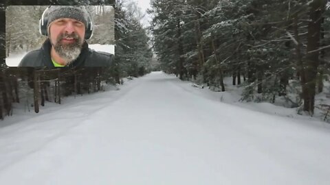 training for the Appalachian Trail 2022 in the deep snow I got saved by plow truck