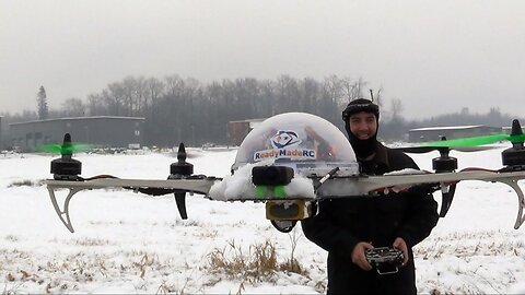 Shawn's FPV Quad Flight and Crash in the Snow Using Sony HDR-CX290 Handycam Camcorder