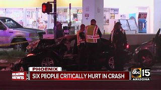 Six seriously hurt in head-on Phoenix crash