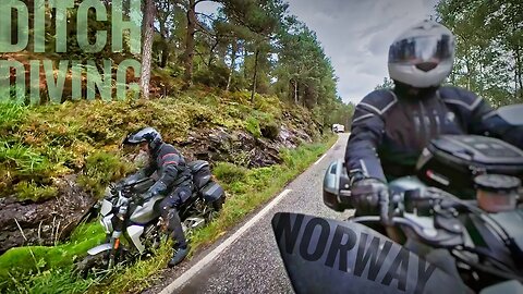 Norway By Bike #10 - Ditch-Diving & Downpour-Dodging