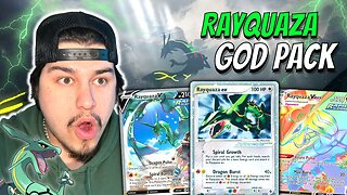 Opening New RAYQUAZA GOD PACK