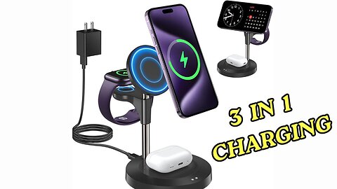 3 in 1 Wireless Charging Station for APPLE Devices