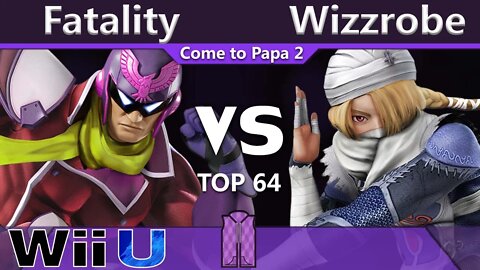 Fatality (C. Falcon & Mario) vs. COG|Wizzrobe (Sheik) - Wii U Top 64 - CTP2