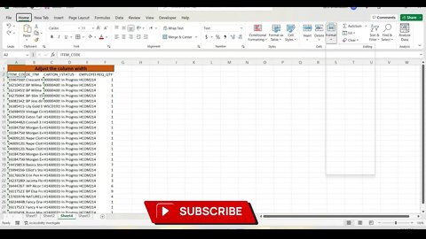 How To Adjust The Column Width By Using Keyboard Short Cut Key in Excel..