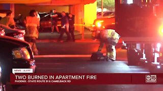 Two burned in apartment fire in Phoenix
