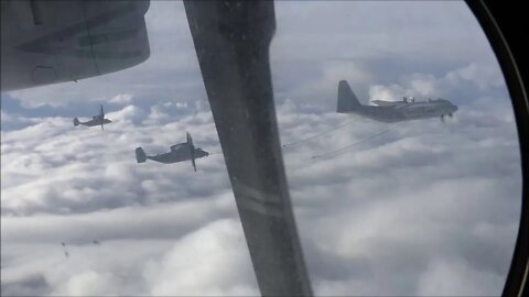 Ospreys refueling over Norway - Exercise Cold Response 22