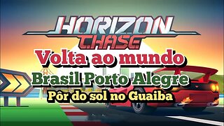 HORIZON CHASE: Brasil Porto Alegre, Pôr do sol no Guaíba.