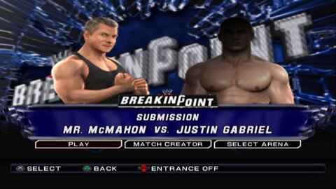 WWE SmackDown vs. Raw 2011 Mr. McMahon vs Justin Gabriel