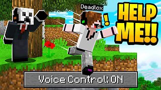 I Trolled Him With VOICE CONTROL in Minecraft