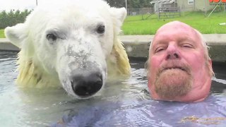 This Is The Only Man In The World Who Can Swim With A Polar Bear