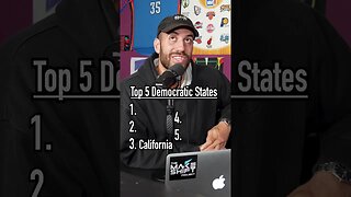 TOP 5 Most Democratic States!! Can You Guess Them? #shorts #trivia #list #top5 #democrat #politics