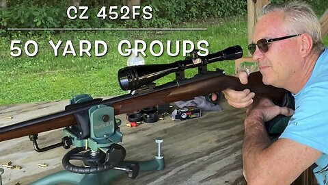 CZ 452 FS rifle Tasco 36-44 scope. 50 yard groups. Wolf match target federal auto match 452-2E ZKM