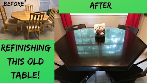 How to apply a water based finish Minwax Polycrylic (Refinishing wood table top & painting black)