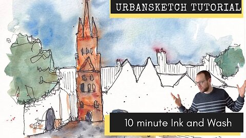 Urban Sketching With Minimal Colour - Easy Tutorial