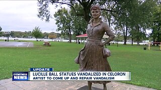 Artist to repair vandalized Lucille Ball statue in Celoron