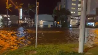 Gulf Blvd flooding in some areas. This is Gulf Blvd at 108th Avenue in Treasure Island.